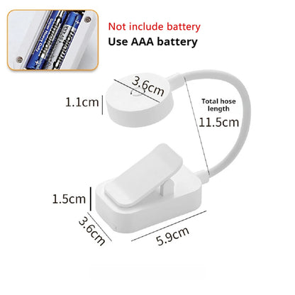 Portable LED Book Light – Eye Protection 360° Clip-On Desk Lamp for Reading, Travel & Bedroom