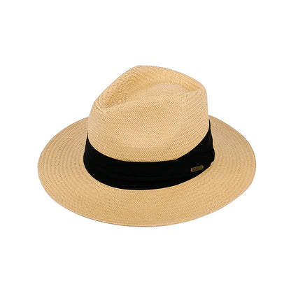 Sombrero Panama Hombre Summer Sun Protection Straw Hat Five Cent Grass Woven Panama Hat For Men Big Head Big Size Gentleman Hats
