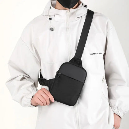 Men's Small Canvas Chest Bag – Stylish Crossbody Sling Bag for Travel & Sports