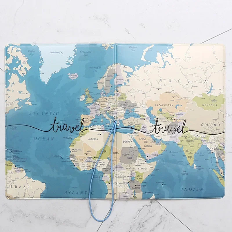 Portable Boarding Fashion Cute Cartoon Passport Cover – Men’s & Women’s PU Leather Travel Passport Holder Case, Card ID Holders (14*10cm)