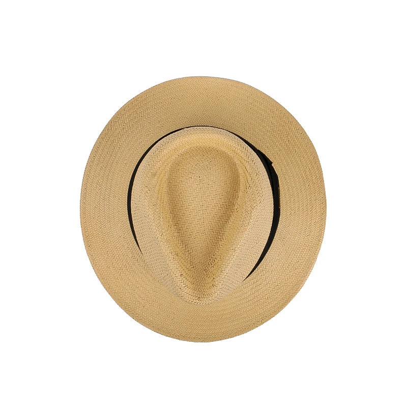 Sombrero Panama Hombre Summer Sun Protection Straw Hat Five Cent Grass Woven Panama Hat For Men Big Head Big Size Gentleman Hats