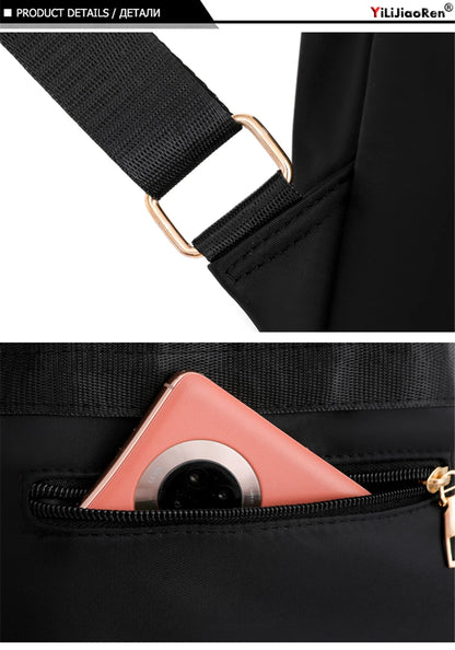 Fashion Nylon Backpack for Women – High-Quality Large Travel and School Bag for Teenage Girls