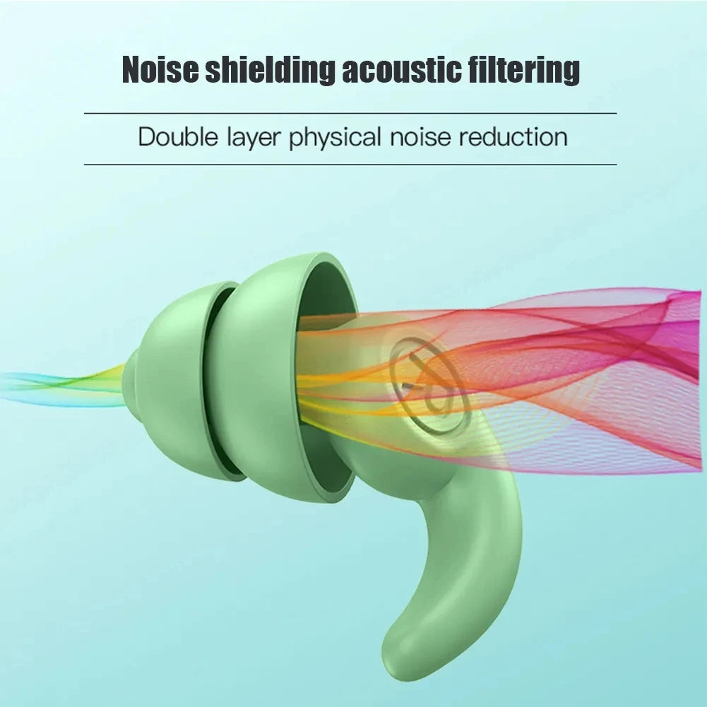Sleep Soundly & Swim Confidently: Premium Waterproof Anti-Noise Silicone Earplugs for Ultimate Soundproof Comfort!