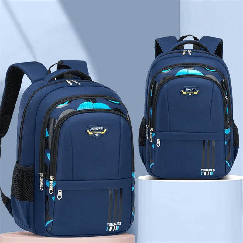Waterproof Primary School Backpack – Durable & Spacious Book Bag for Teen Boys!