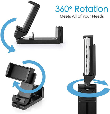 Multifunctional Phone Holder Clip Airplane Train Seat Mount Foldable Phone Stand Portable Mini Bracket Travel Phone Support