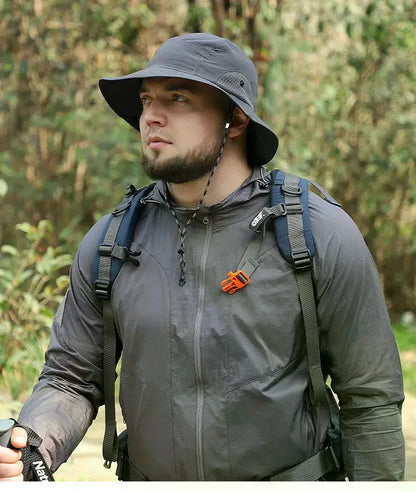 60-65cm XXL Big Head Hat Men Summer Outdoor Jungle Fisherman Cap Lightweight Sunscreen Quick-drying Sun Bucket Hats