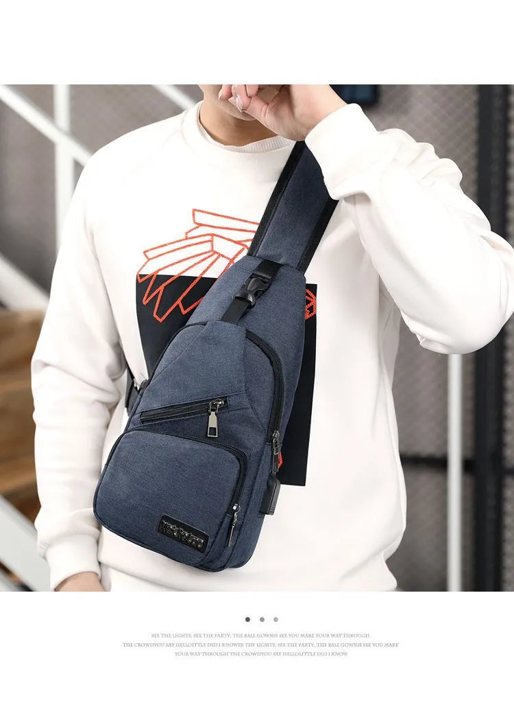 Fashion Casual Crossbody Bag Small Men's Shoulder Bag Men Diagonal Backpack Messenger Phone Bag Boy Fanny Chest Pack New