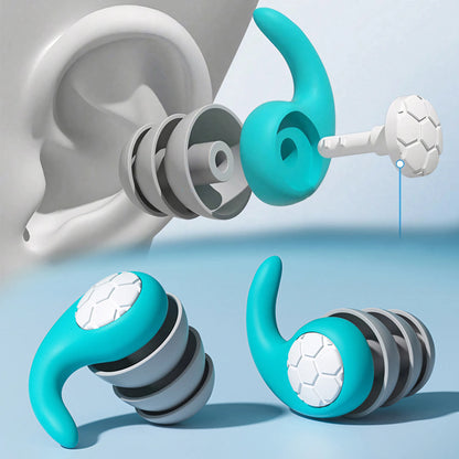 Reusable Soft Silicone Ear Plugs – Noise Reduction & Waterproof Protection for Sleep, Travel & Swimming!