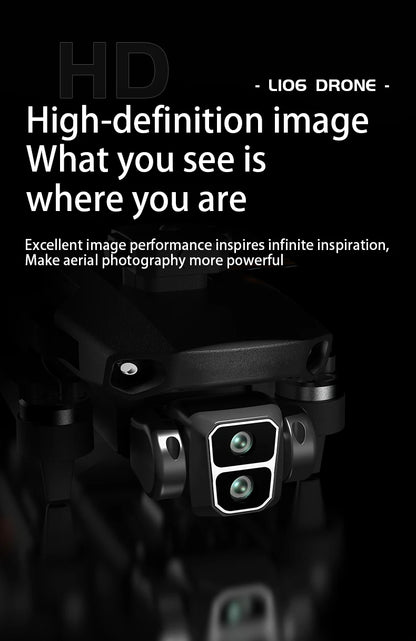 L106 MAX Brushless Motor HD Dual Camera 2.4GHz Drone Intelligent 360° Obstacle Avoidance Portable RC Helicopter Toy Without GPS