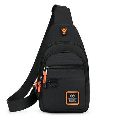 Fashion Men's Chest Bag – Lightweight Oxford Fabric Crossbody Shoulder Bag, Stylish Casual Waist Pack for Men