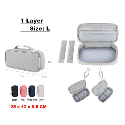 Cable Storage Bag – Waterproof Digital Electronic Organizer for Travel & Accessories