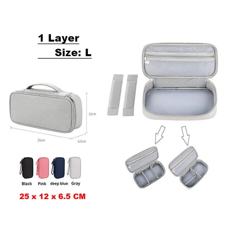 Cable Storage Bag – Waterproof Digital Electronic Organizer for Travel & Accessories