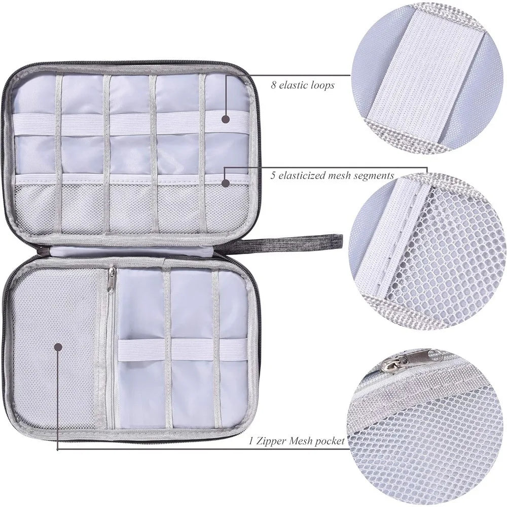 Waterproof Electronics Organizer Bag – Travel Cable & Accessories Storage Pouch