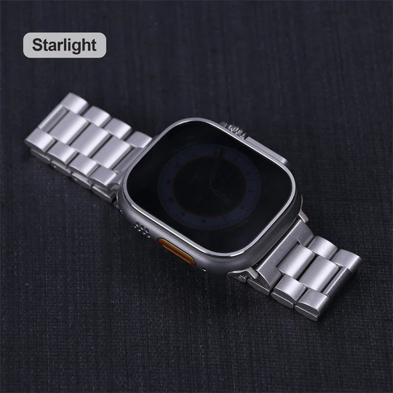 Premium Stainless Steel Strap for Apple Watch – Elegant Metal Bracelet (Ultra/Series 10/9) ✨