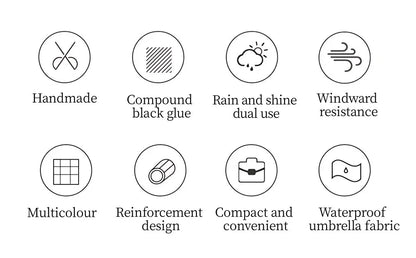 Folding Travel Umbrella 6 Ribs Lightweight Compact Pocket Umbrella Windproof Rainproof with Capsule Storage for Daily Life