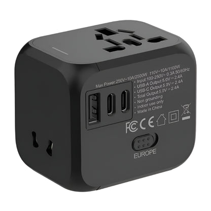 Universal Multi-Function Travel Adapter – All-in-One Plug Converter with 2.4A Fast Charging!