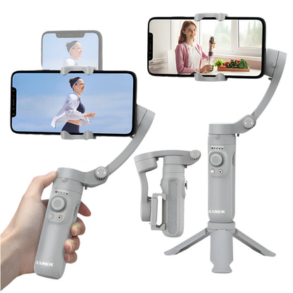 AXNEN 3-Axis Handheld Gimbal Stabilizer – Selfie Stick & Tripod for Vlogging & Smartphone Video Recording