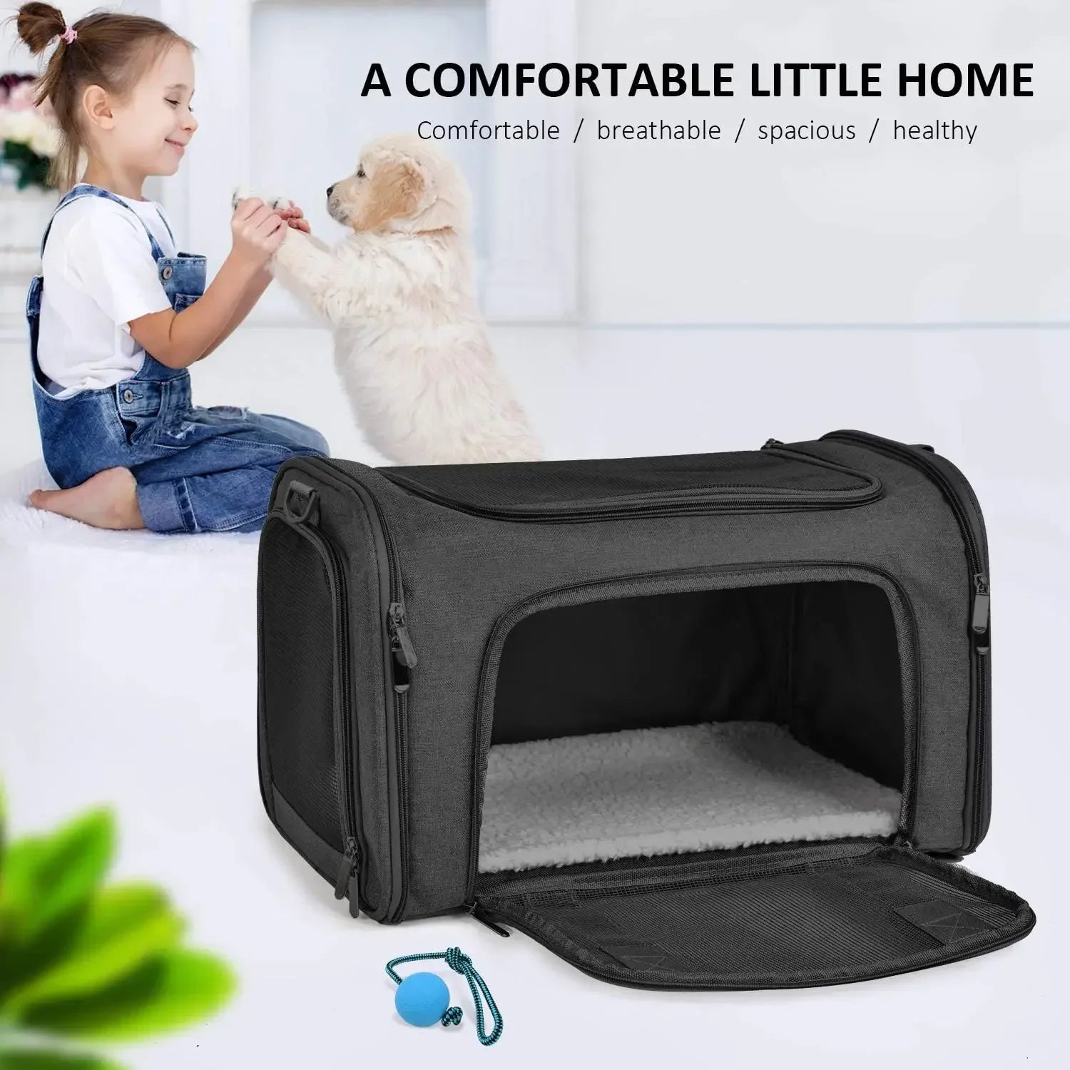 Cat Carriers Dog Carrier Pet for Small Medium Cats Dogs Puppies up to 15 Lbs, TSA Airline Approved Soft Sided