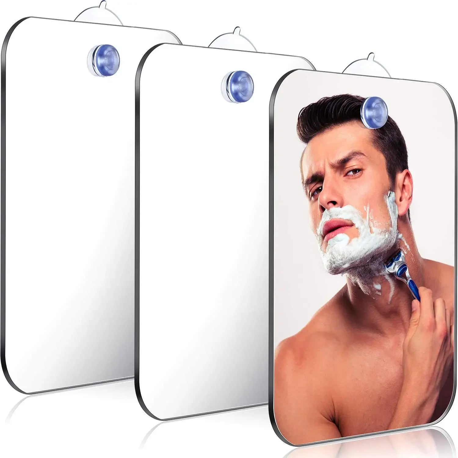 Fog-Free Acrylic Travel Mirror – Unbreakable Wall Suction Mirror for Shaving & Makeup