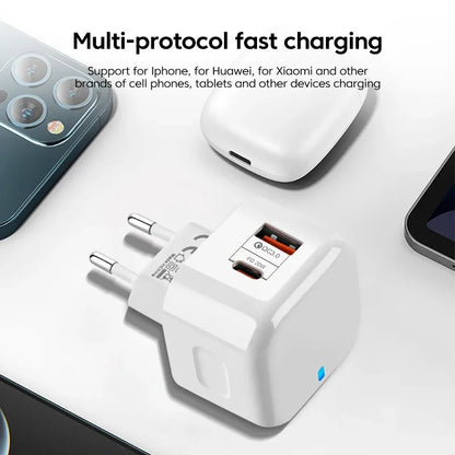 ⚡ PD 20W Fast Charger – Quick & Powerful Charging for iPhone, Samsung & More