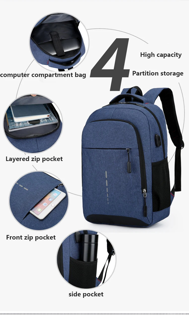 Waterproof Business Backpack Men's USB School Backpacks 16 Inch Laptop Backpack Large Capacity Bagpacks for Men Back Pack Bags