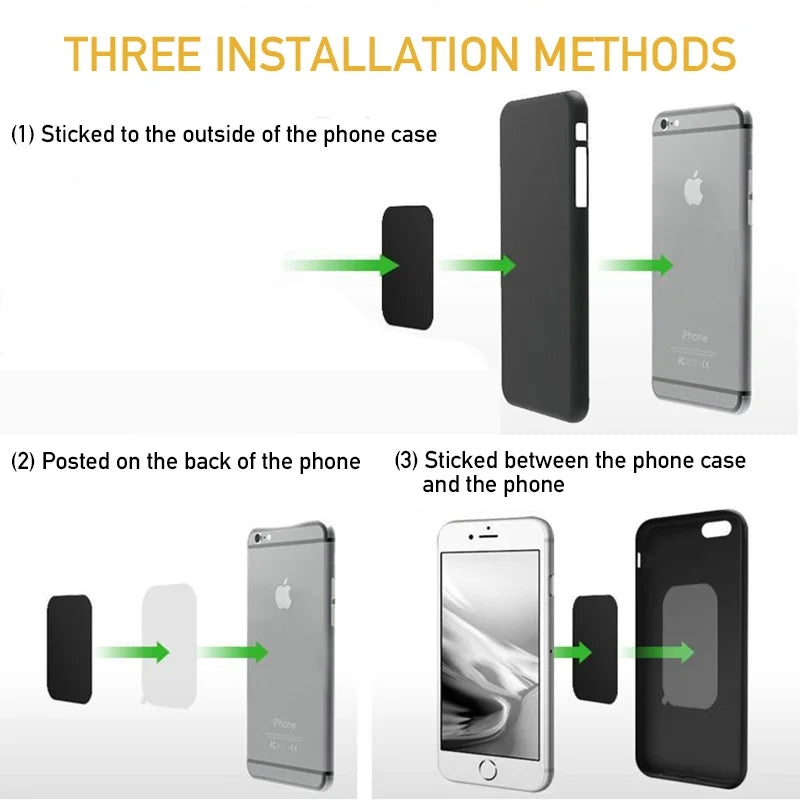 Metal Plate for Magnetic Phone Car Holder Universal Strong Adhesive Replacement Phone Plate Suitable for Phone Magnetic Mount