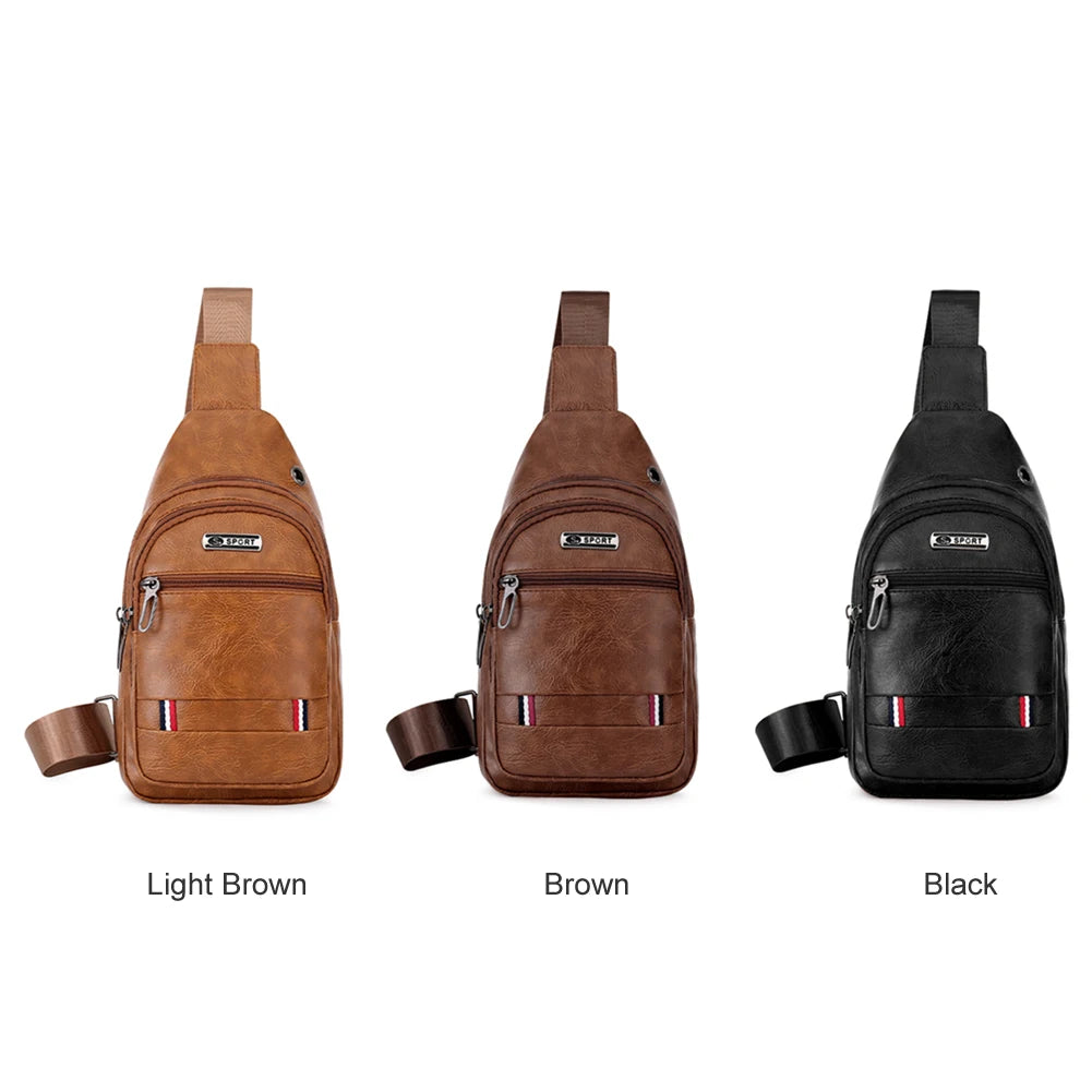 Men's Anti-Theft Chest Shoulder Bag – Casual Multi-Pocket Crossbody & Waist Tote