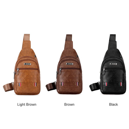 Men's Anti-Theft Chest Shoulder Bag – Casual Multi-Pocket Crossbody & Waist Tote
