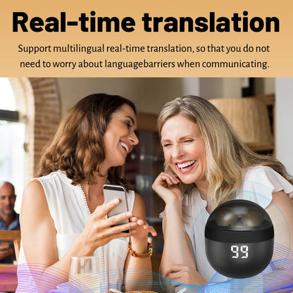 AI Language Translation Wireless Earbuds – Bluetooth Sport Headphones with Deep Bass & Invisible Comfort for Sleep & Travel!