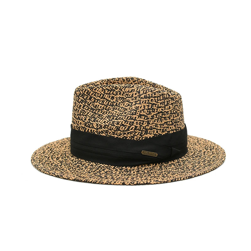 Sombrero Panama Hombre Summer Sun Protection Straw Hat Five Cent Grass Woven Panama Hat For Men Big Head Big Size Gentleman Hats