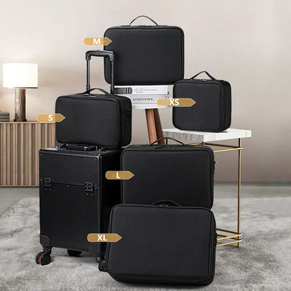 Professional Large Capacity Makeup Case – Travel Beauty Cosmetic Organizer & Nail Tool Box