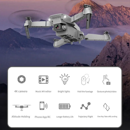KBDFA E88 Pro 2023 WiFi FPV Drone – Foldable Quadcopter with 4K HD Camera & Altitude Hold