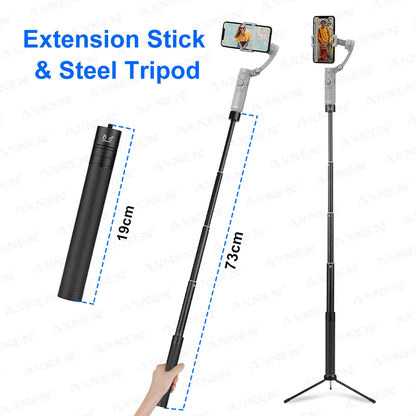 AXNEN 3-Axis Handheld Gimbal Stabilizer – Selfie Stick & Tripod for Vlogging & Smartphone Video Recording