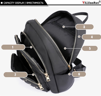 Fashion Nylon Backpack for Women – High-Quality Large Travel and School Bag for Teenage Girls