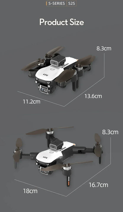 Xiaomi MIJIA S2S Mini Drone 8K HD Camera Obstacle Avoidance Aerial Photography Brushless Motor Foldable Rc Quadcopter Kid Toys