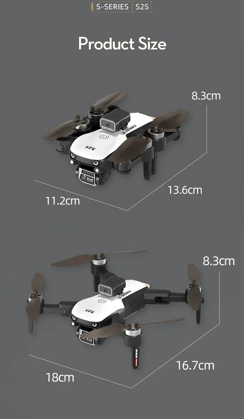 Xiaomi MIJIA S2S Mini Drone 8K HD Camera Obstacle Avoidance Aerial Photography Brushless Motor Foldable Rc Quadcopter Kid Toys