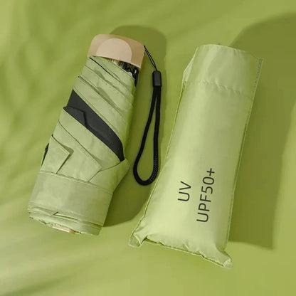 ☀️☔ Mini Pocket Folding Umbrella – Ultra-Light, UV Protective & Waterproof for Travel & Everyday Use! 🌦️✨