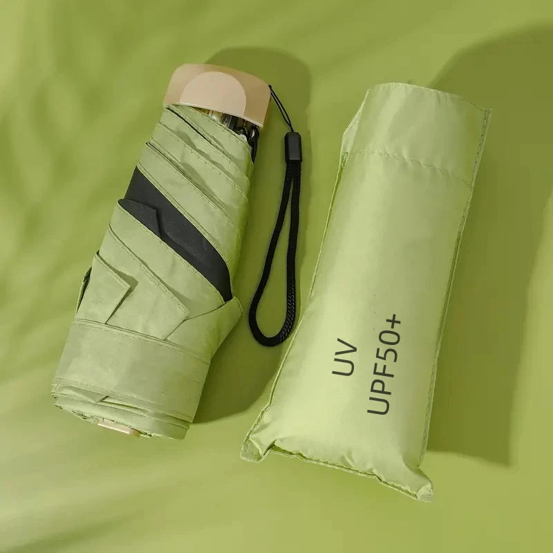 ☀️☔ Mini Pocket Folding Umbrella – Ultra-Light, UV Protective & Waterproof for Travel & Everyday Use! 🌦️✨