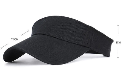 Summer Sun Hats Men Women Cotton Adjustable Visor UV Protection Top Empty Solid Sport Tennis Golf Running Sunscreen Baseball Cap