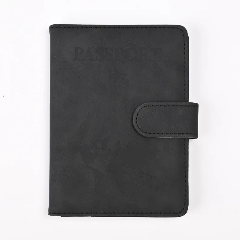 Passport Covers for Women & Men – Letter Print Passport Holder, Flight Ticket Clips, ID & Credit Card Holder, Travel Organizer