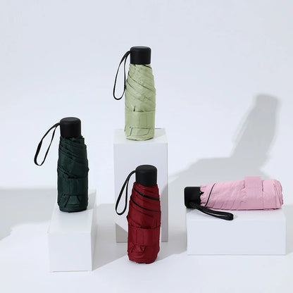 ☀️☔ Ultra-Light Mini Pocket Umbrella – Compact, Windproof & UV-Protective for Travel & Outdoor Use! 🌦️✨