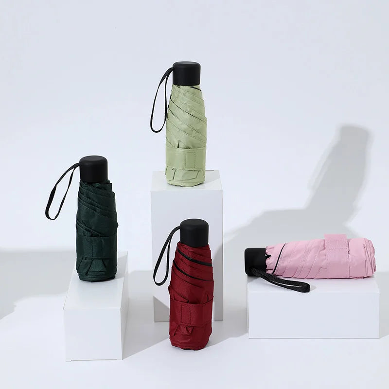 ☀️☔ Ultra-Light Mini Pocket Umbrella – Compact, Windproof & UV-Protective for Travel & Outdoor Use! 🌦️✨