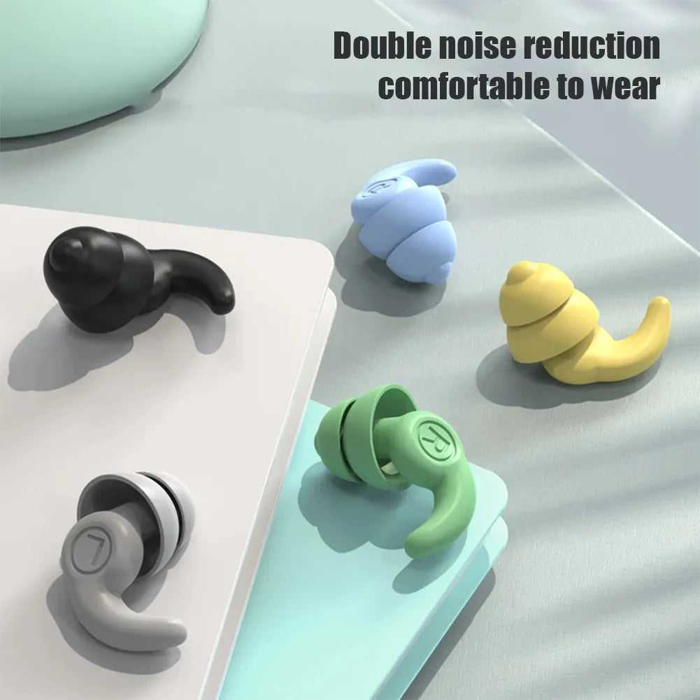 Sleep Soundly & Swim Confidently: Premium Waterproof Anti-Noise Silicone Earplugs for Ultimate Soundproof Comfort!