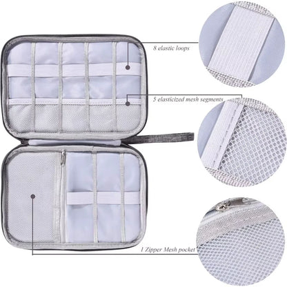 Waterproof Electronics Organizer Bag – Travel Cable & Accessories Storage Pouch
