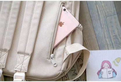 New Waterproof Nylon Women Backpack Female Travel Bag Backpacks Schoolbag for Teenage Girls Solid Color Bookbag Mochila Bookbag
