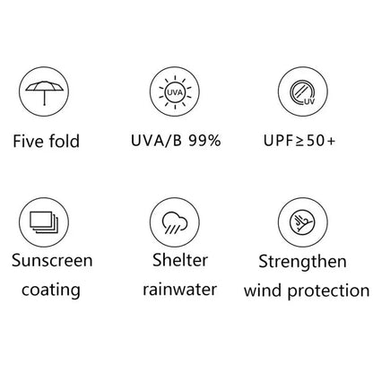 ☀️☔ Ultra-Light Mini Folding Travel Umbrella – Compact, Waterproof & Perfect for Sun & Rain! 🌦️✨