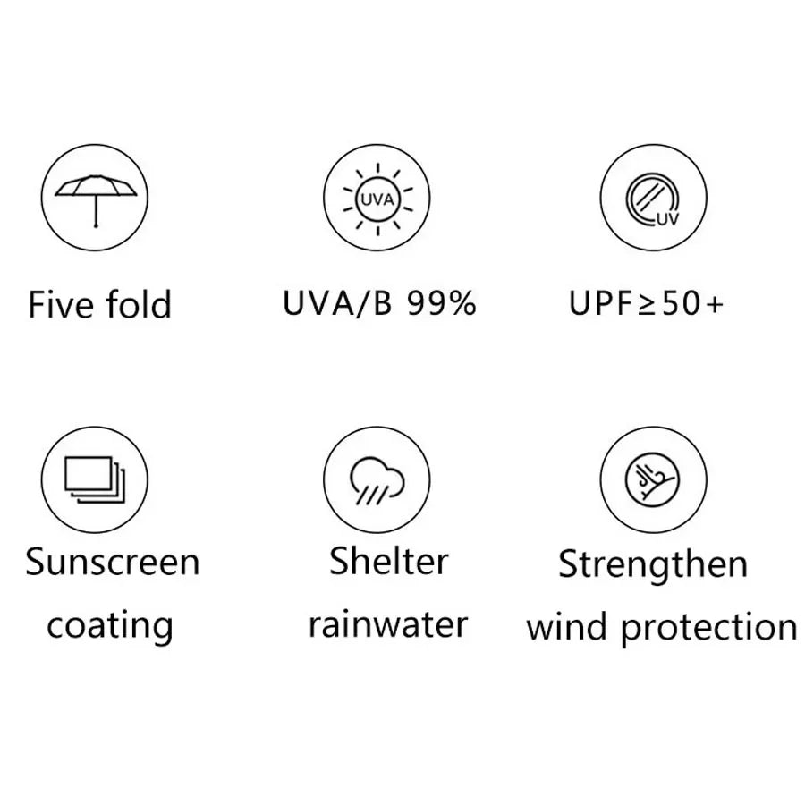 ☀️☔ Ultra-Light Mini Folding Travel Umbrella – Compact, Waterproof & Perfect for Sun & Rain! 🌦️✨