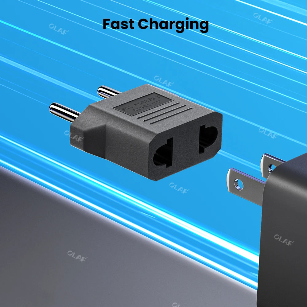 Elough US to EU Plug Adapter – Power Travel Converter for American, China, KR to Europe (1-20pcs)