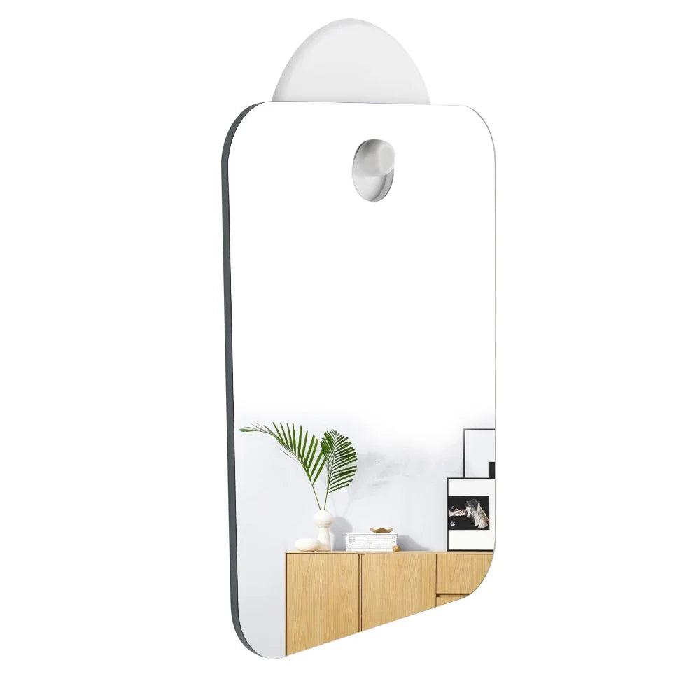 Fog-Free Acrylic Travel Mirror – Unbreakable Wall Suction Mirror for Shaving & Makeup