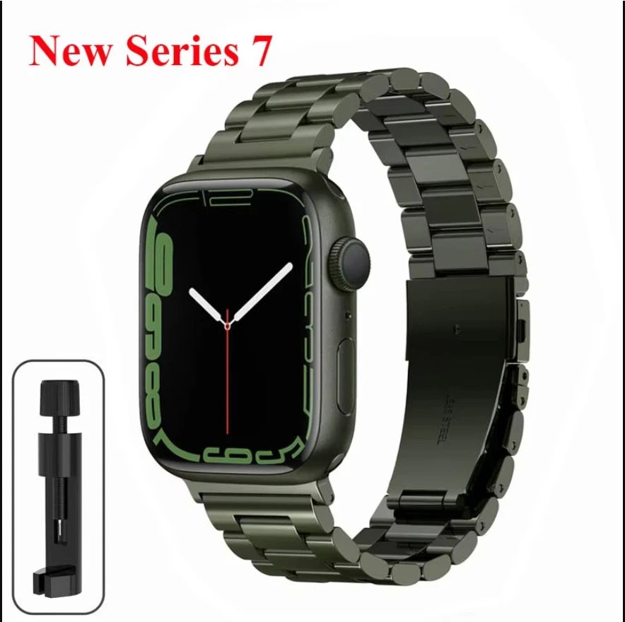 Premium Stainless Steel Strap for Apple Watch – Elegant Metal Bracelet (Ultra/Series 10/9) ✨